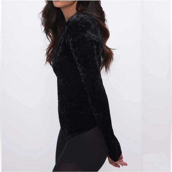 NWT Good American Crushed Velvet Thong Bodysuit sz: 7 (4XL) - Picture 4 of 14